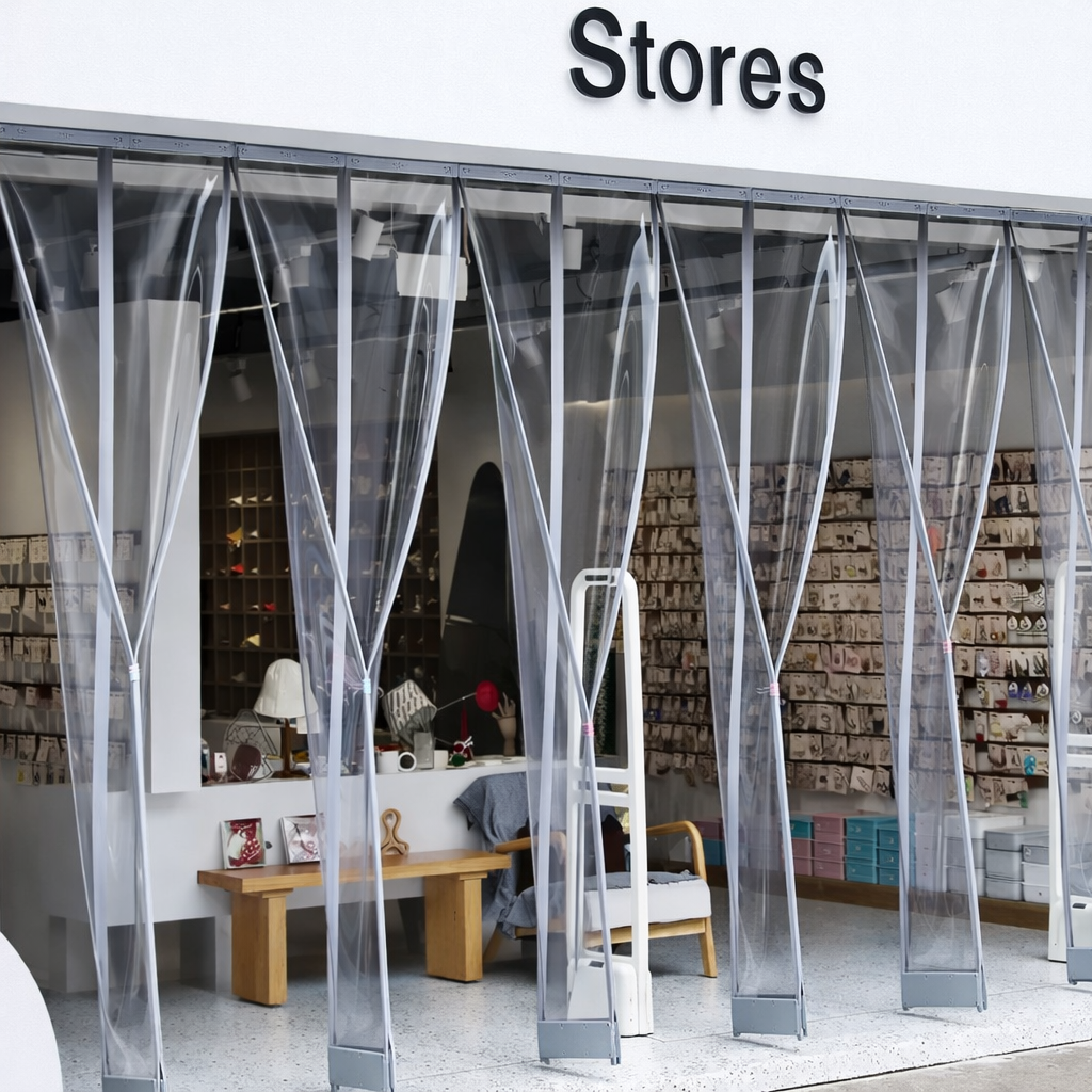Магнитная ПВХ завеса графитовая, 200 мм